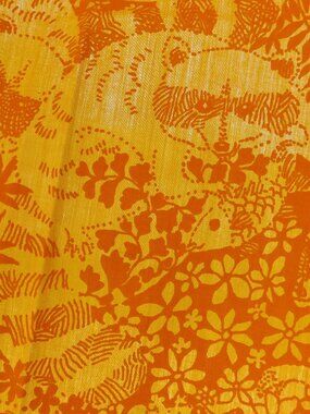 VTG Maccoons Zuzek Key West Hand Print Fabric Lilly Pulitzer raccoon textile 1yd